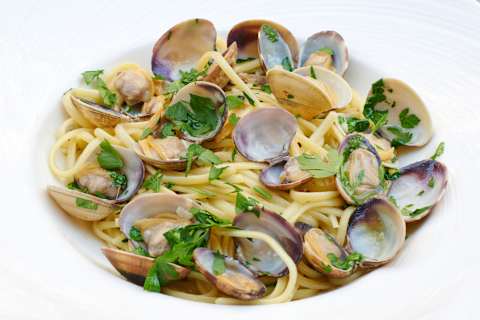 Linguine with clams.