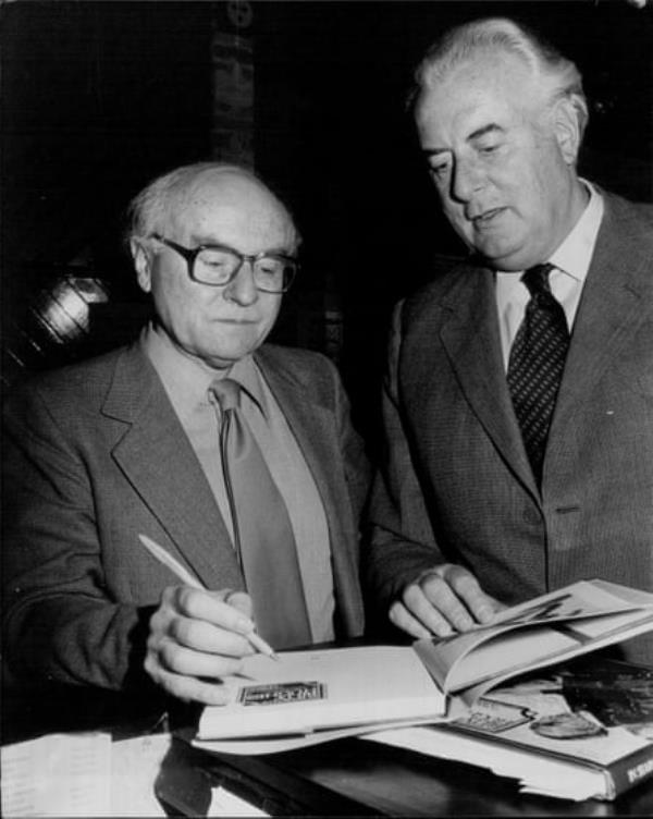 Donald Horne and Gough Whitlam